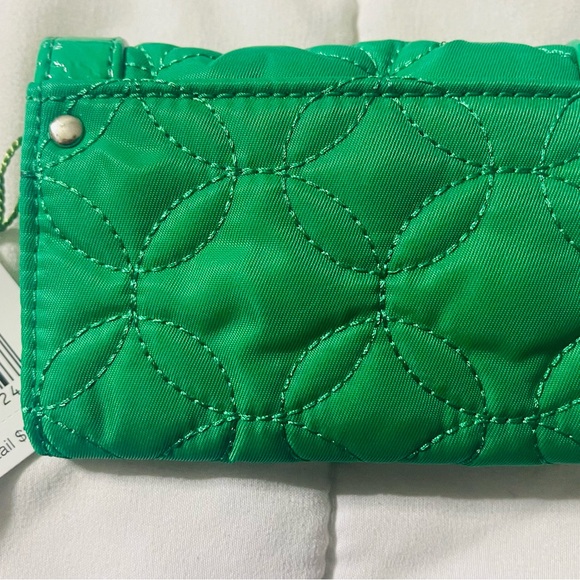 Vera Bradley Plaza Card and Key Wallet Green NWT - Picture 2 of 3
